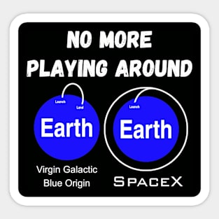 Orbital Flight - No more playing around Sticker